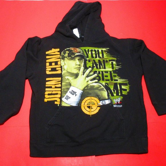 WWE John Cena You Can't See Me Kids/Youth Hoodie Size L - Picture 1 of 5